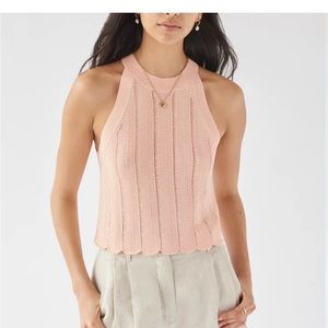 NWT Aritzia halter tank pink